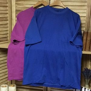 Two MENS Tee Shirts for ONE! Lands End & Eddie Bauer XL